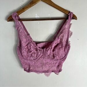 Victoria's Secret Lace Dream Angels Demi Bra in Dusty Pink 36D Corset